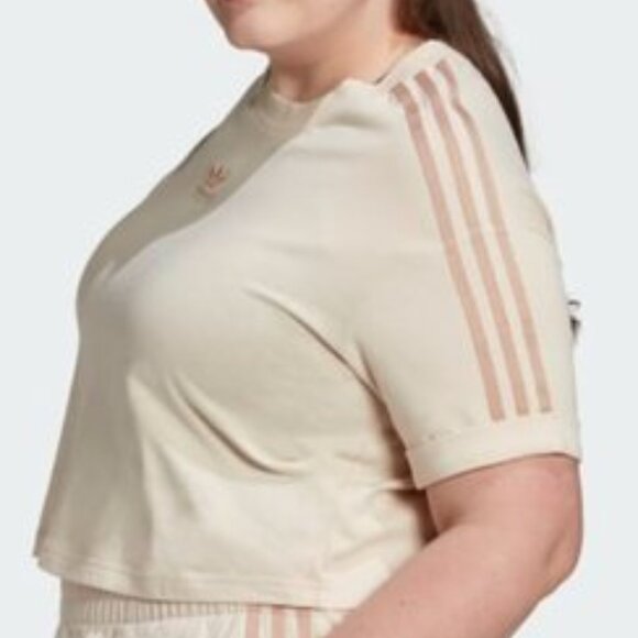 Adidas Cotton Short Sleeve Crop Top US 3X Adidas Ash Pink Cycle Shorts 3X Bundle - Picture 7 of 16